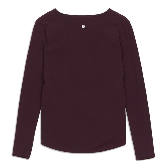 Elegant Long Sleeve Wrap Top - Purple - Picture 3 of 5